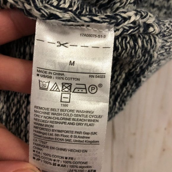 {GAP} Navy Marled Knit Sweater Cardigan - Picture 6 of 7